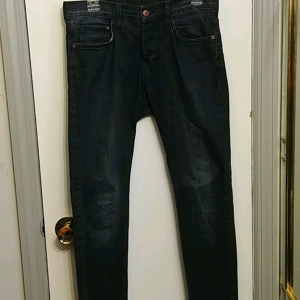 Blue denim skinny jeans